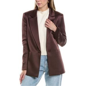 Alice + Olivia Dream Denny Brown Satin Blazer, never worn, new without tags